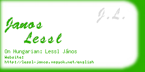 janos lessl business card